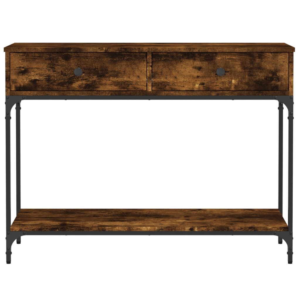 Console Table Smoked Oak 100x34.5x75 cm Engineered Wood